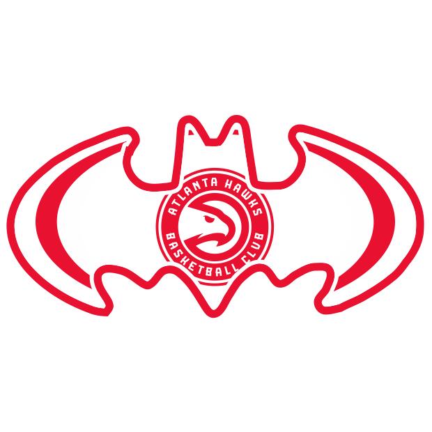 Atlanta Hawks Batman Logo iron on transfers